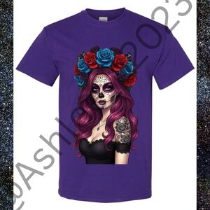 Sugar Skull Unisex Short Or Long Sleeve Shirt